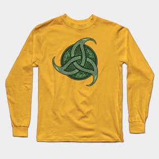 Trinity Knot - Green Long Sleeve T-Shirt